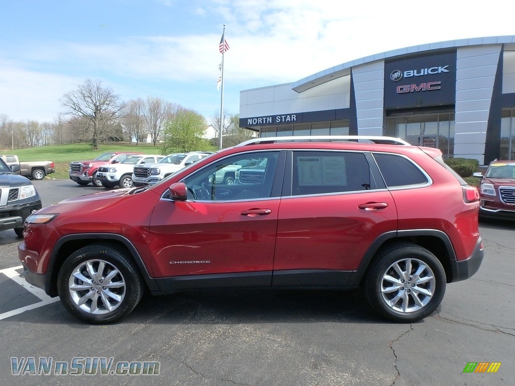 2016 Cherokee Limited 4x4 - Deep Cherry Red Crystal Pearl / Black/Light Frost Beige photo #12