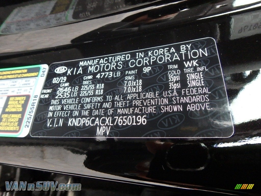 2020 Sportage S AWD - Black Cherry / Black photo #15