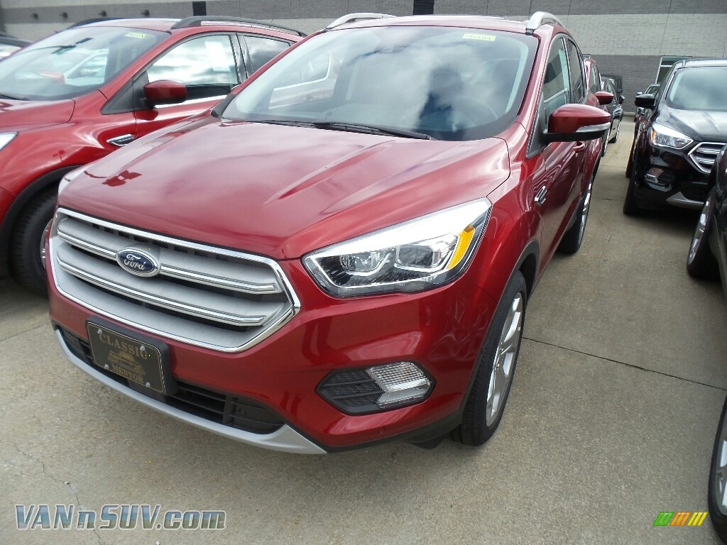 Ruby Red / Chromite Gray/Charcoal Black Ford Escape Titanium