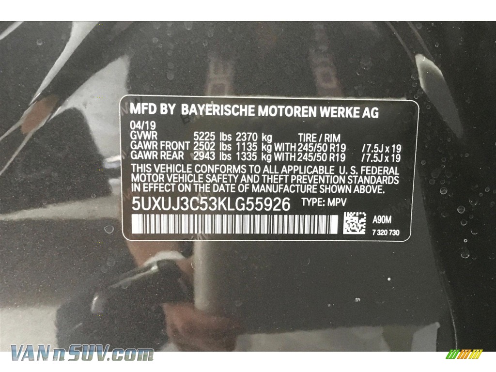 2019 X4 xDrive30i - Dark Graphite Metallic / Black photo #12
