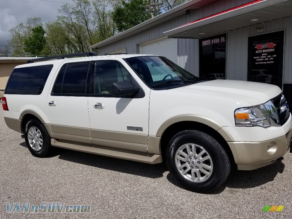White Suede / Charcoal Black/Camel Ford Expedition EL Eddie Bauer 4x4