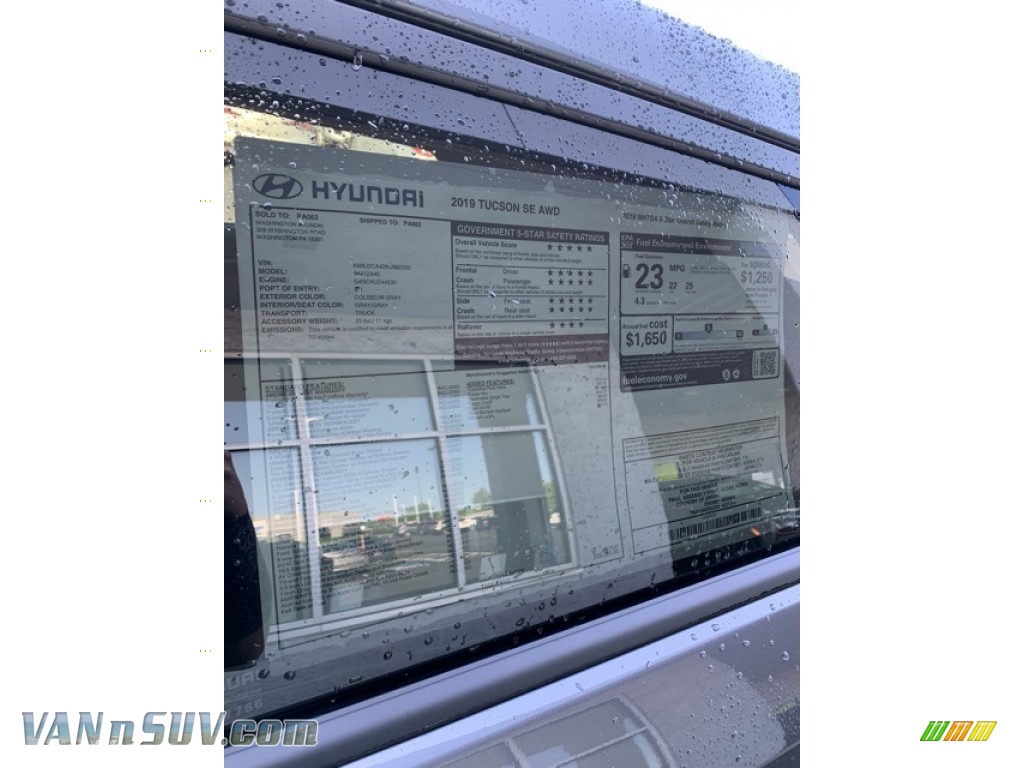 2019 Tucson SE AWD - Magnetic Force Metallic / Gray photo #16