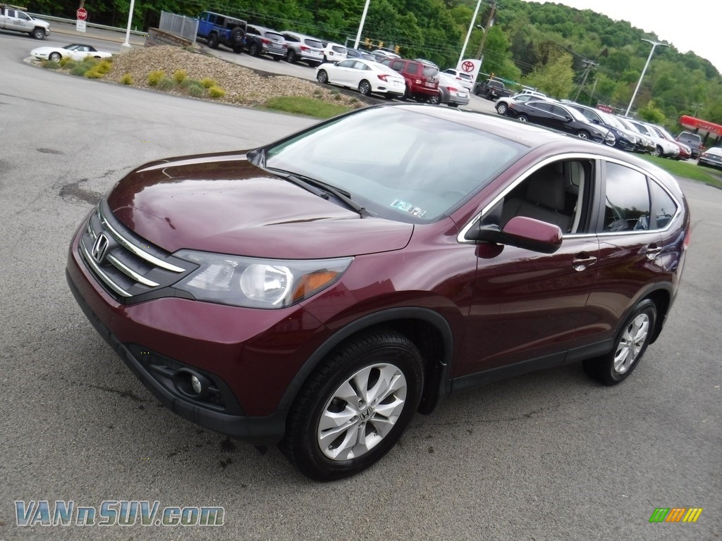 2013 CR-V EX AWD - Basque Red Pearl II / Gray photo #6