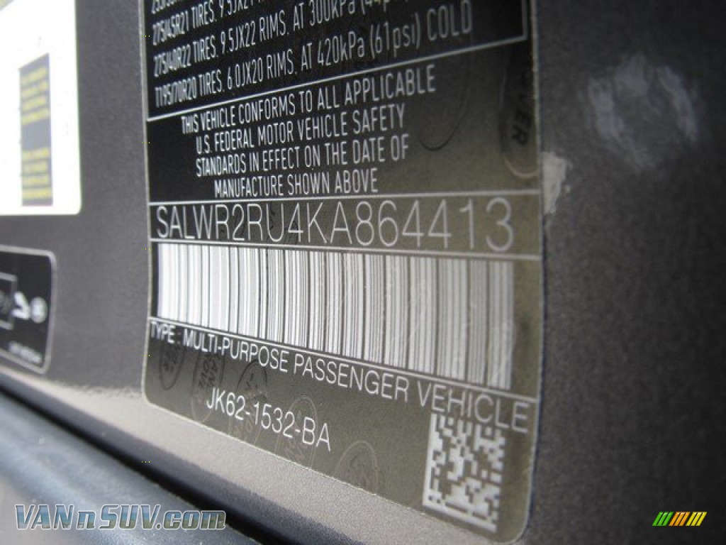 2019 Range Rover Sport HSE - Corris Grey Metallic / Ebony/Ebony photo #40