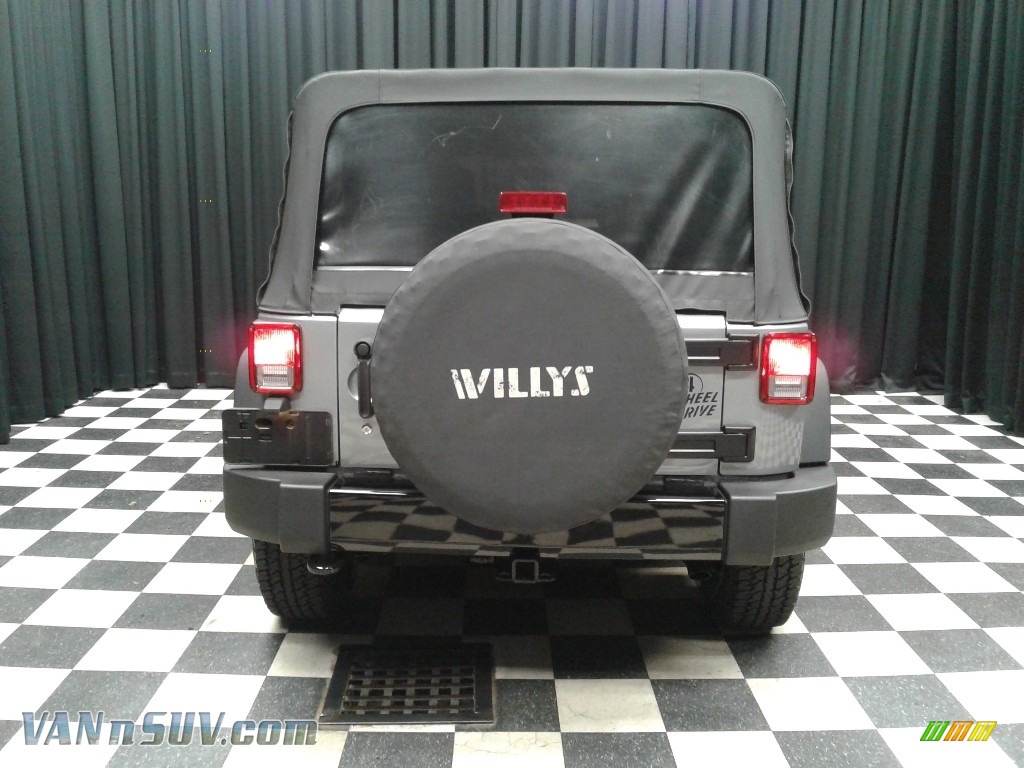2015 Wrangler Unlimited Willys Wheeler 4x4 - Billet Silver Metallic / Black photo #7