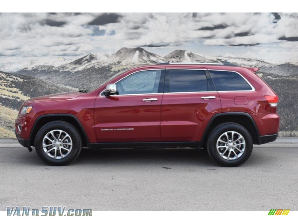 2015 Grand Cherokee Limited 4x4 - Deep Cherry Red Crystal Pearl / Black/Light Frost Beige photo #6
