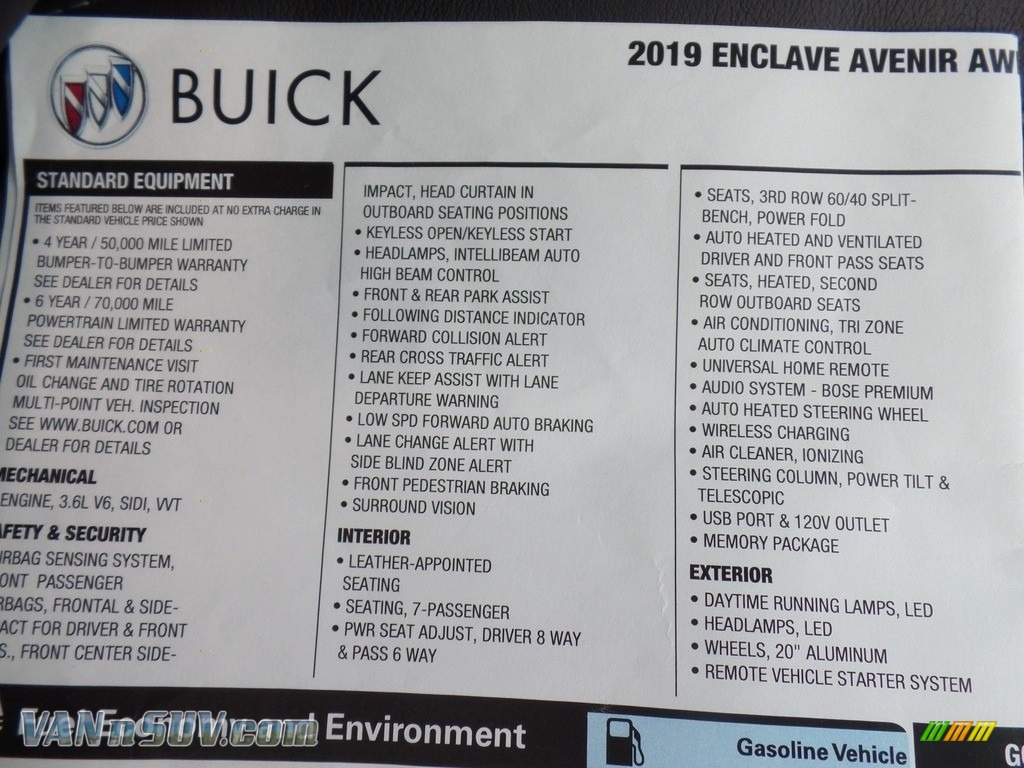 2019 Enclave Avenir AWD - Satin Steel Metallic / Ebony photo #57