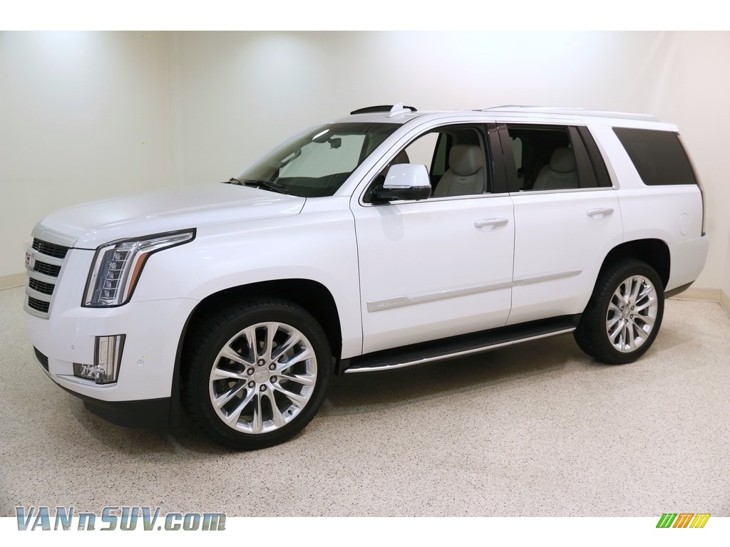 2019 Escalade Luxury 4WD - Crystal White Tricoat / Shale/Jet Black Accents photo #3