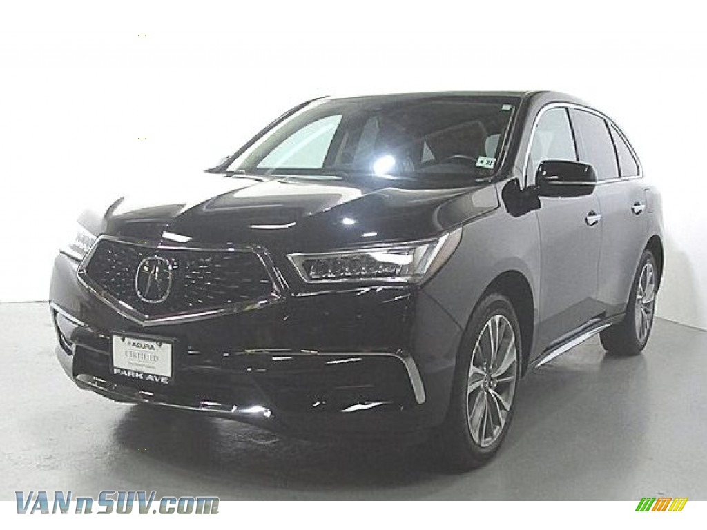 Crystal Black Pearl / Parchment Acura MDX Technology SH-AWD