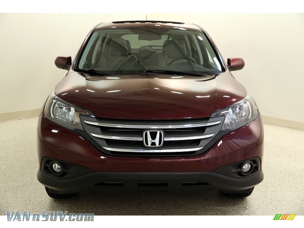 2014 CR-V EX AWD - Basque Red Pearl II / Gray photo #2