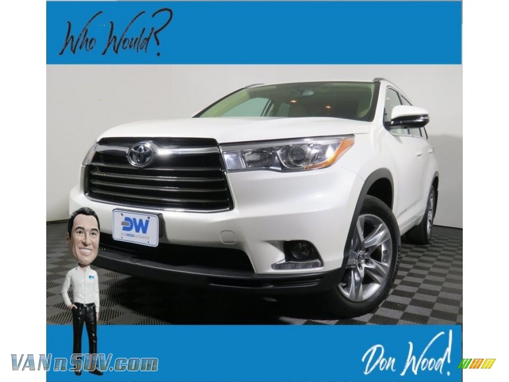 2016 Highlander Limited AWD - Blizzard Pearl / Almond photo #1