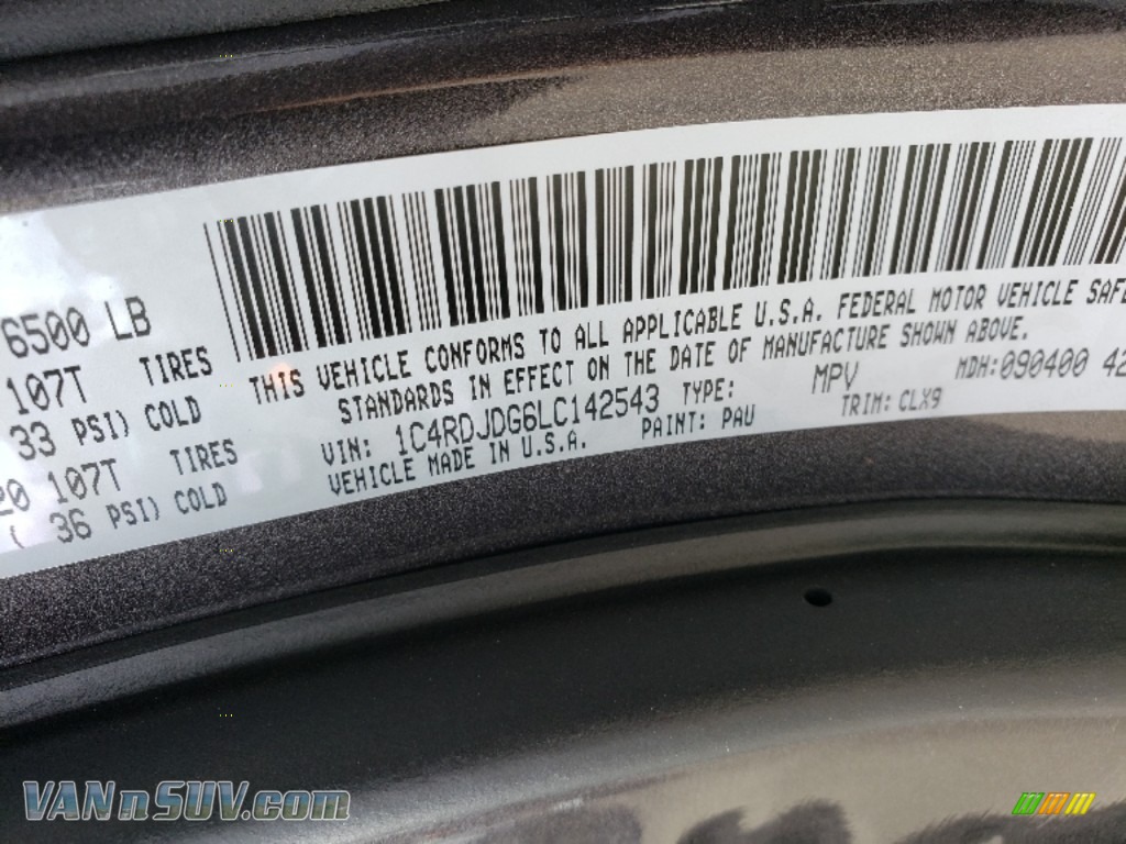 2020 Durango GT AWD - Granite / Black photo #9