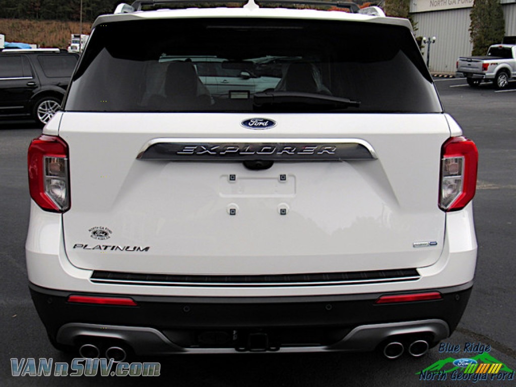 2020 Explorer Platinum 4WD - Star White Metallic Tri-Coat / Sandstone photo #4