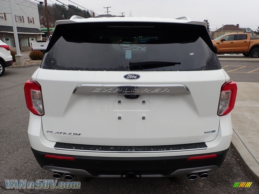 2020 Explorer Platinum 4WD - Star White Metallic Tri-Coat / Sandstone photo #6