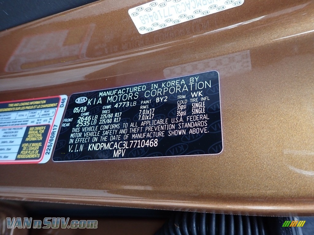 2020 Sportage LX AWD - Burnished Copper / Black photo #11