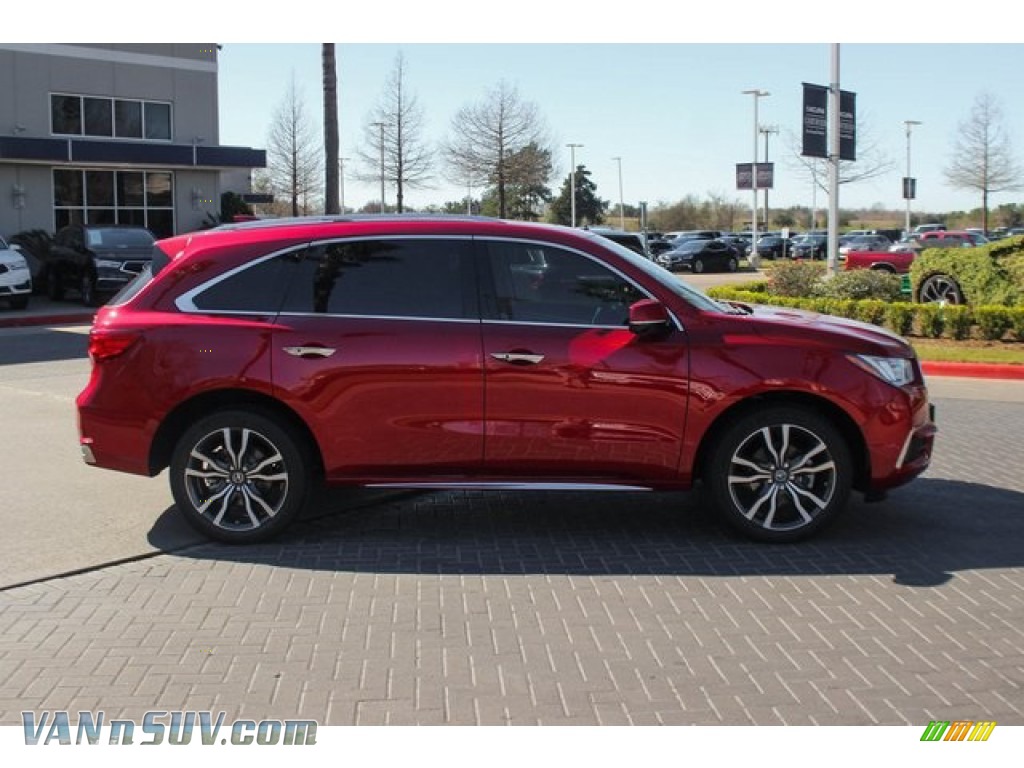 2020 MDX Advance AWD - Performance Red Pearl / Parchment photo #9