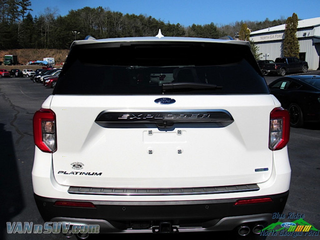 2020 Explorer Platinum 4WD - Star White Metallic Tri-Coat / Ebony photo #4