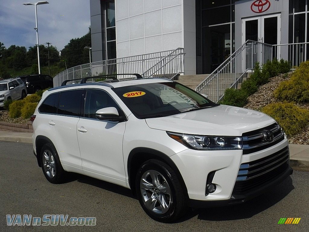 2017 Highlander Limited AWD - Blizzard White Pearl / Ash photo #1