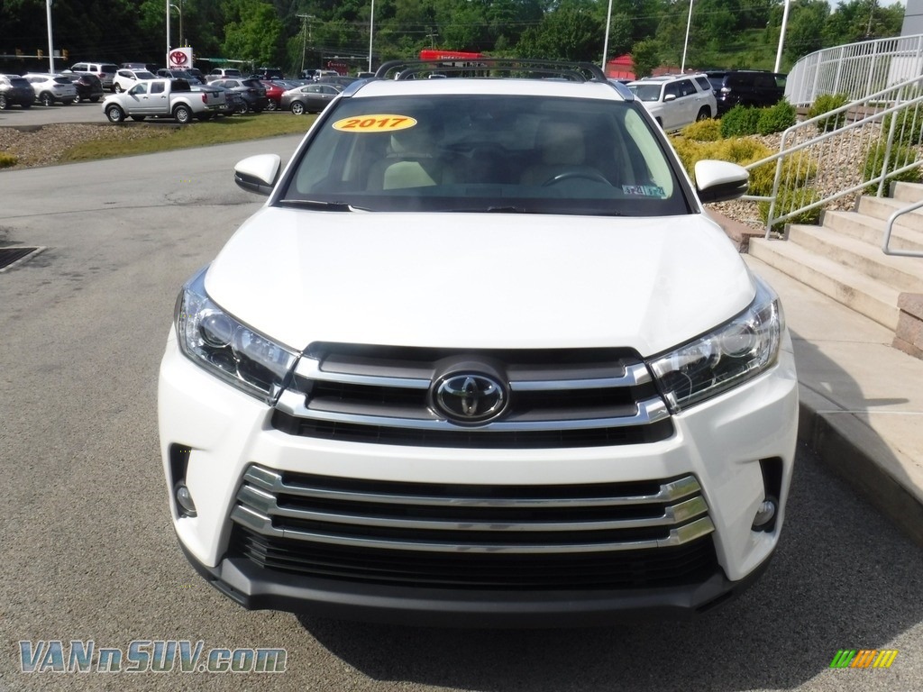 2017 Highlander Limited AWD - Blizzard White Pearl / Ash photo #5