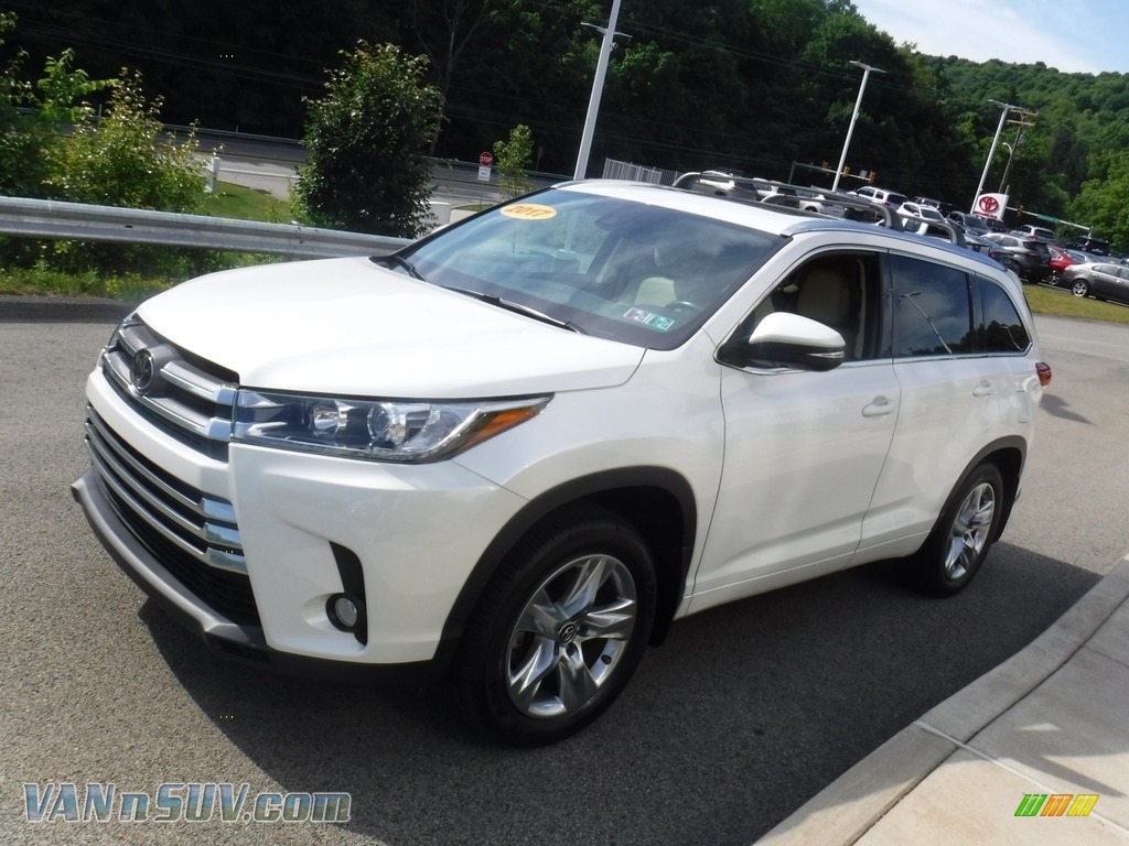 2017 Highlander Limited AWD - Blizzard White Pearl / Ash photo #6