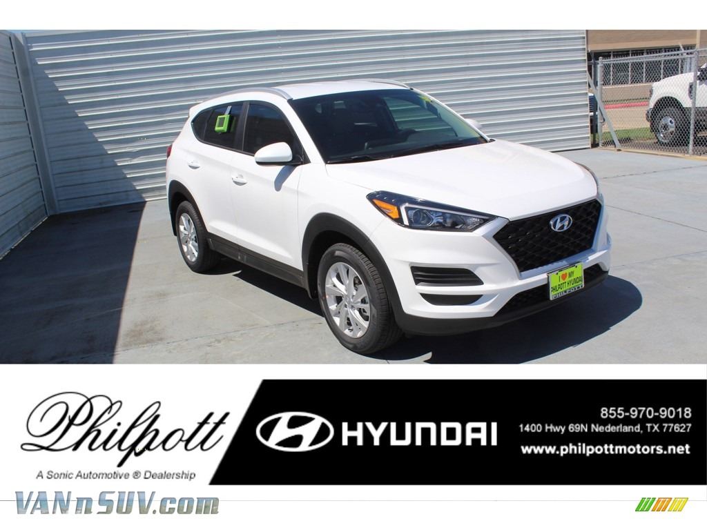 Cream White Pearl / Gray Hyundai Tucson Value