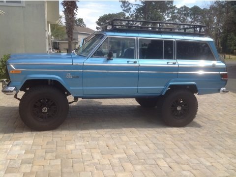 Blue 1976 Jeep Wagoneer 4x4