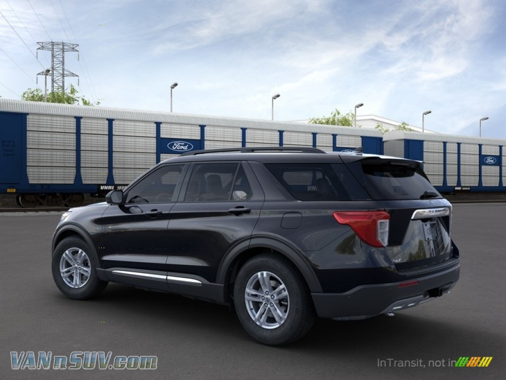2020 Explorer XLT 4WD - Agate Black Metallic / Sandstone photo #4