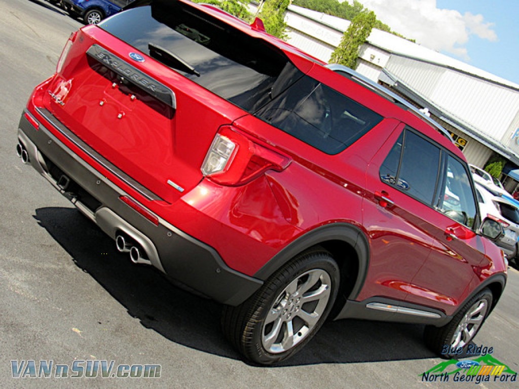 2020 Explorer Platinum 4WD - Rapid Red Metallic / Sandstone photo #35