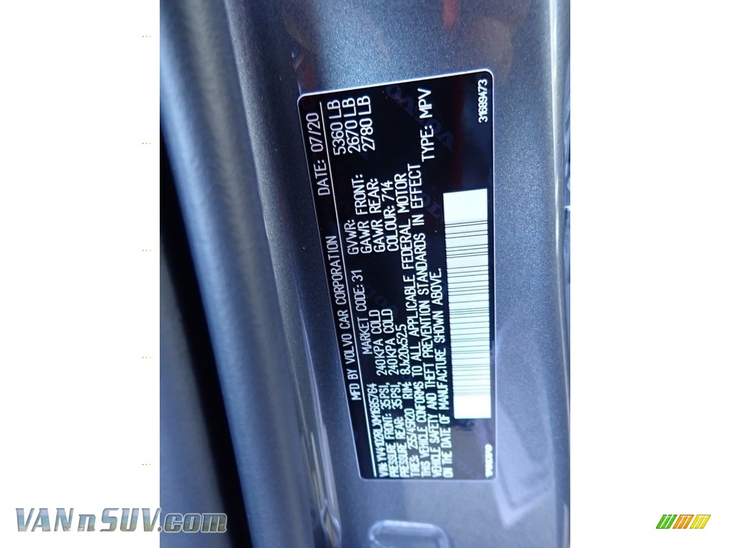 2021 XC60 T5 AWD Inscription - Osmium Grey Metallic / Charcoal photo #11