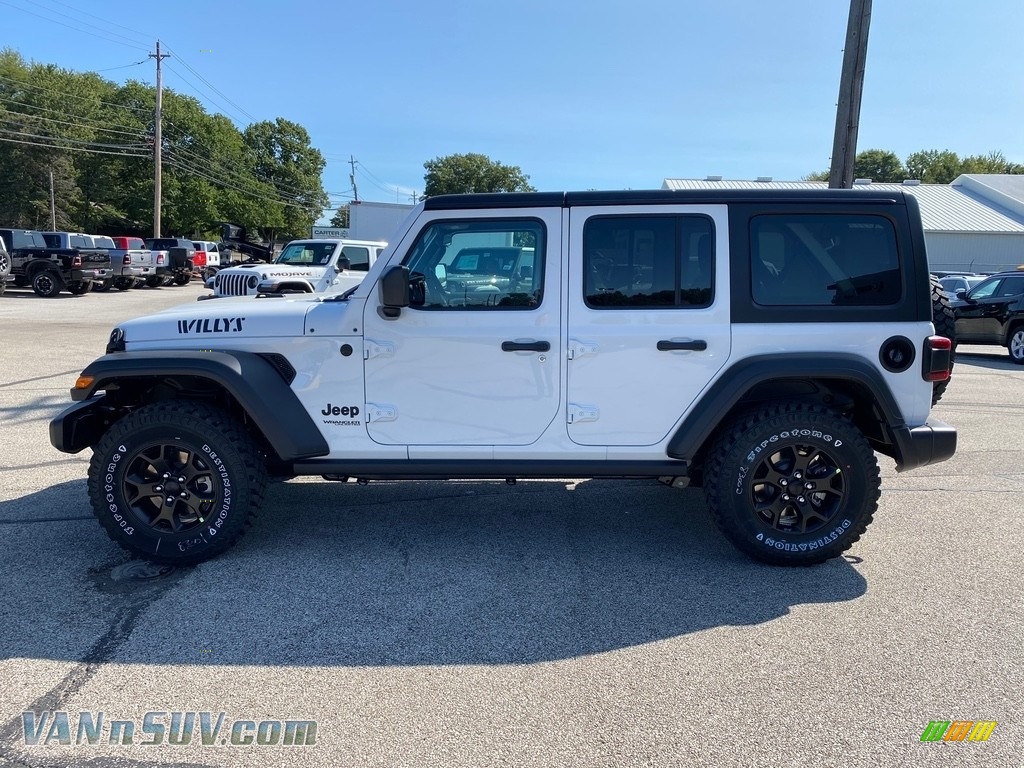 2021 Wrangler Unlimited Willys 4x4 - Bright White / Black photo #8
