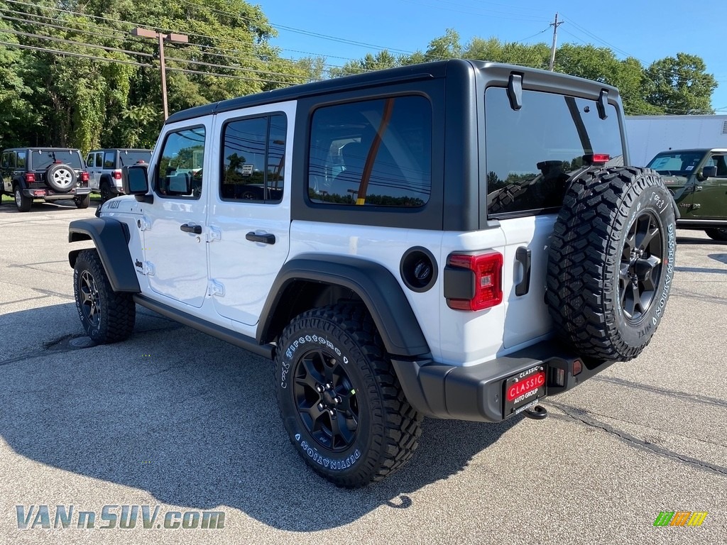 2021 Wrangler Unlimited Willys 4x4 - Bright White / Black photo #9