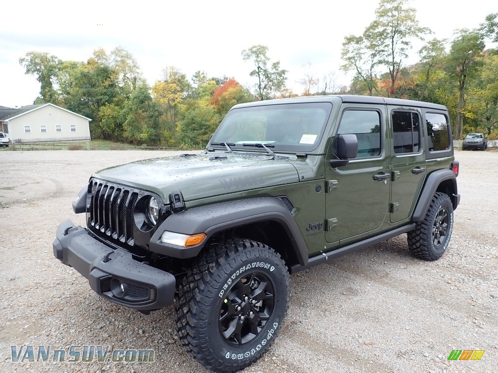 green 2021 jeep wrangler