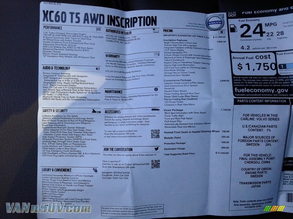 2018 XC60 T5 AWD Inscription - Onyx Black Metallic / Maroon Brown photo #29