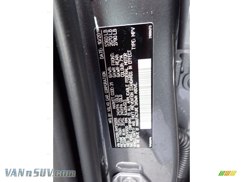 2021 XC60 T5 AWD Inscription - Osmium Grey Metallic / Maroon Brown/Charcoal photo #11