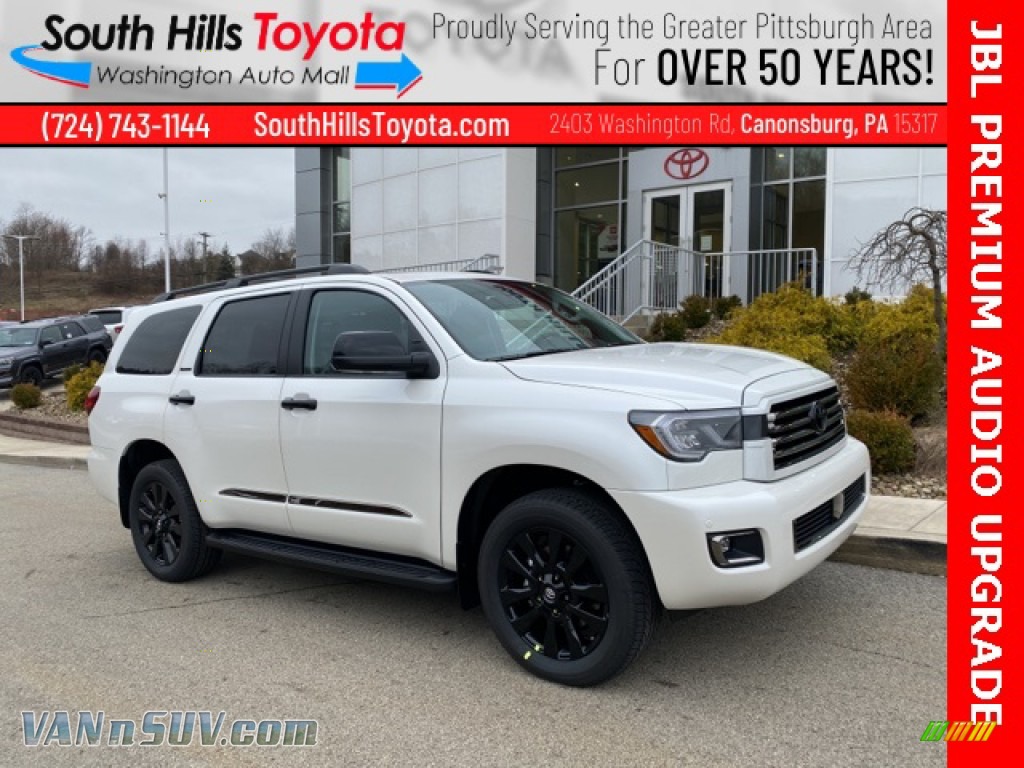 2021 Toyota Sequoia Nightshade 4x4 in Blizzard White Pearl for sale