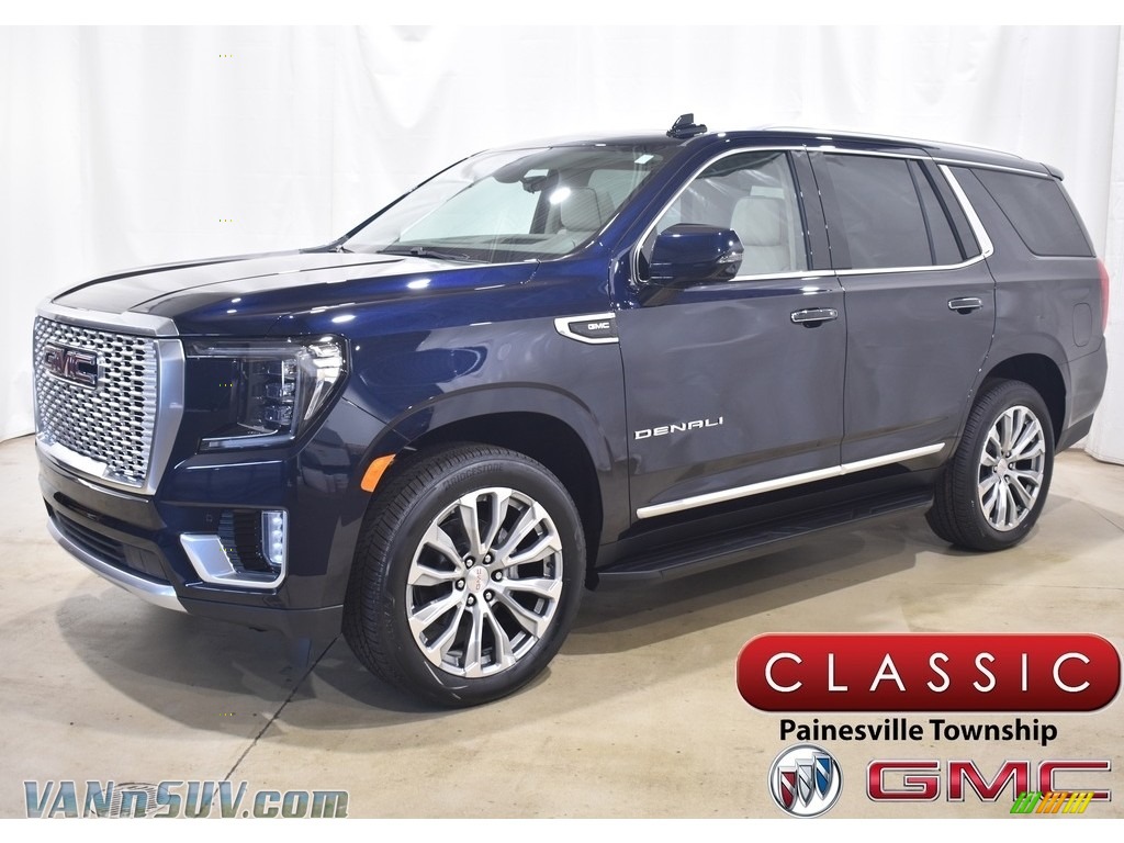 2021 GMC Yukon Denali 4WD in Midnight Blue Metallic 228334 VANnSUV