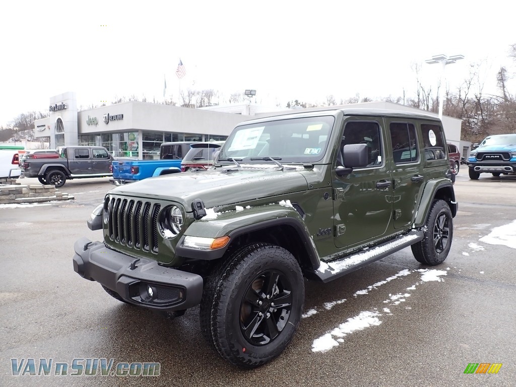 green 2021 jeep wrangler
