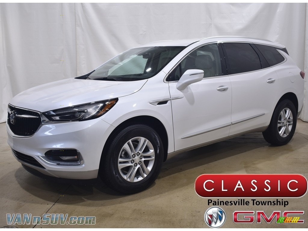 White Frost Tricoat / Shale w/Ebony Accents Buick Enclave Essence AWD