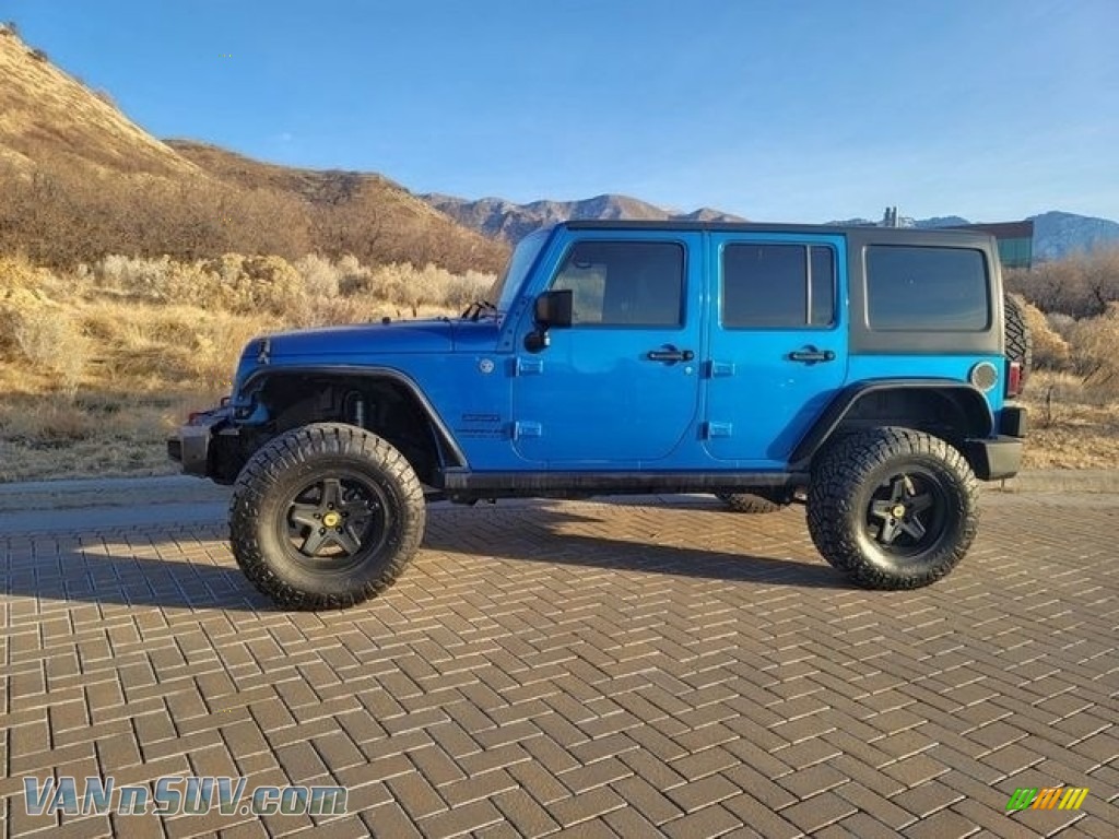 Hydro Blue Pearl / Black Jeep Wrangler Unlimited Sport 4x4