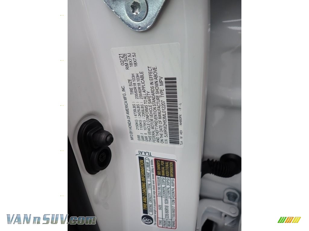 2021 CR-V EX AWD - Platinum White Pearl / Ivory photo #12