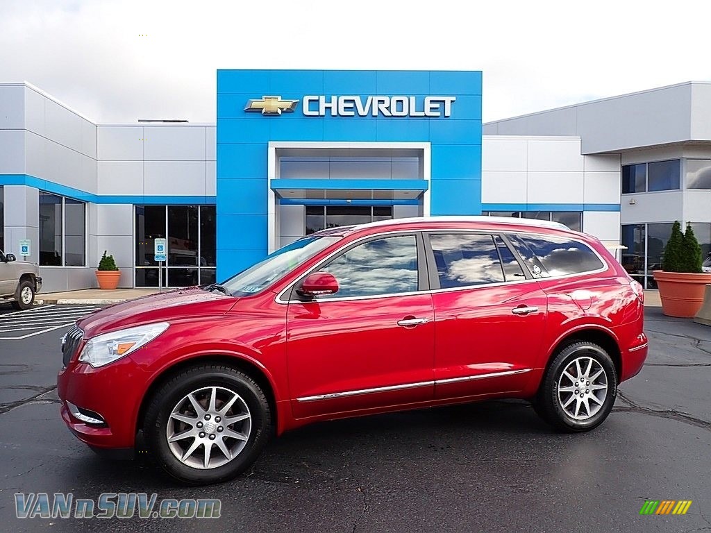 2013 Enclave Leather - Crystal Red Tintcoat / Titanium Leather photo #1