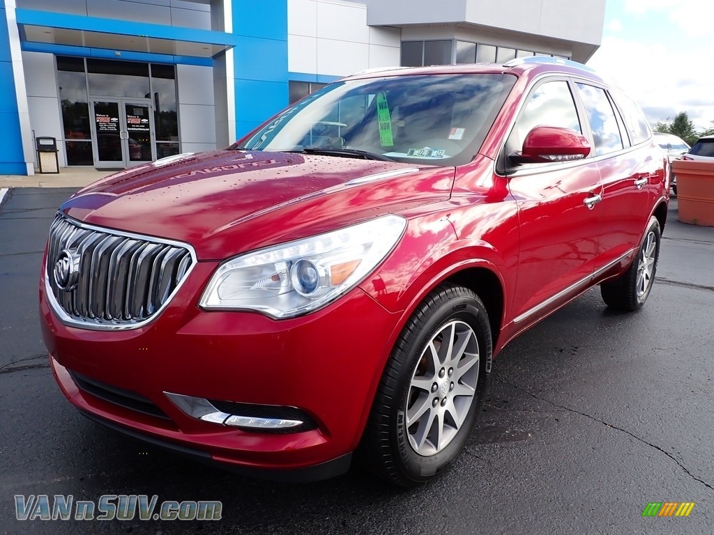 2013 Enclave Leather - Crystal Red Tintcoat / Titanium Leather photo #2