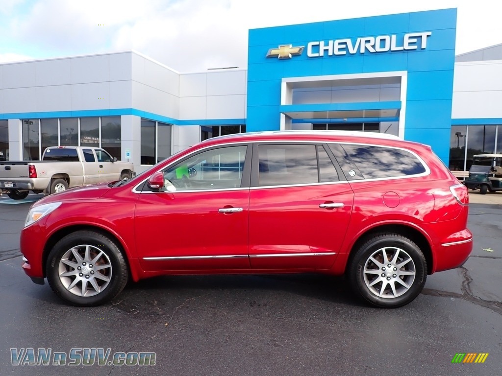 2013 Enclave Leather - Crystal Red Tintcoat / Titanium Leather photo #3
