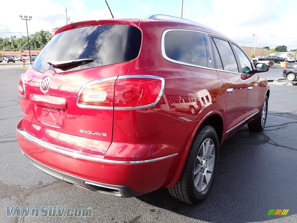 2013 Enclave Leather - Crystal Red Tintcoat / Titanium Leather photo #8
