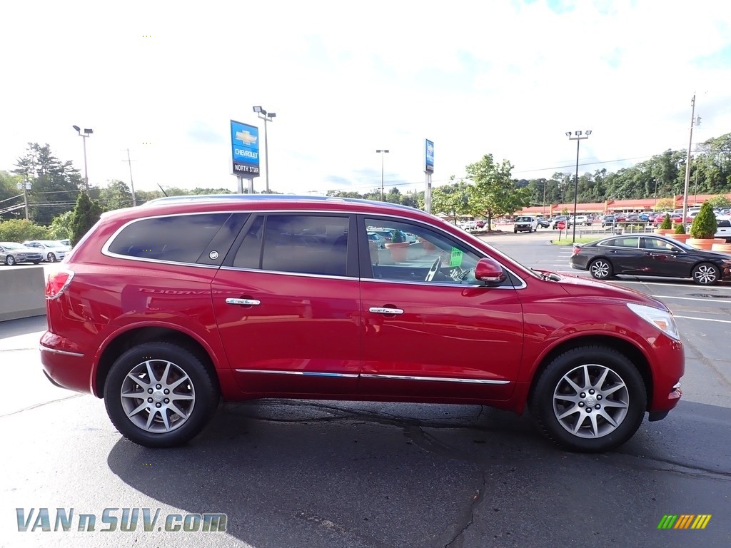 2013 Enclave Leather - Crystal Red Tintcoat / Titanium Leather photo #10