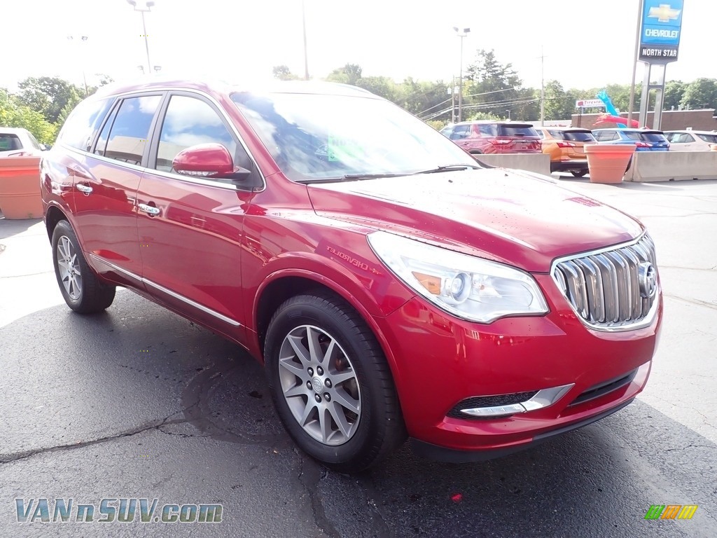 2013 Enclave Leather - Crystal Red Tintcoat / Titanium Leather photo #11