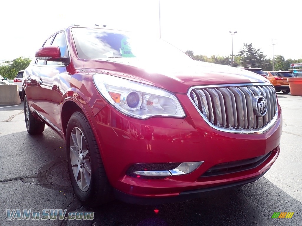 2013 Enclave Leather - Crystal Red Tintcoat / Titanium Leather photo #12