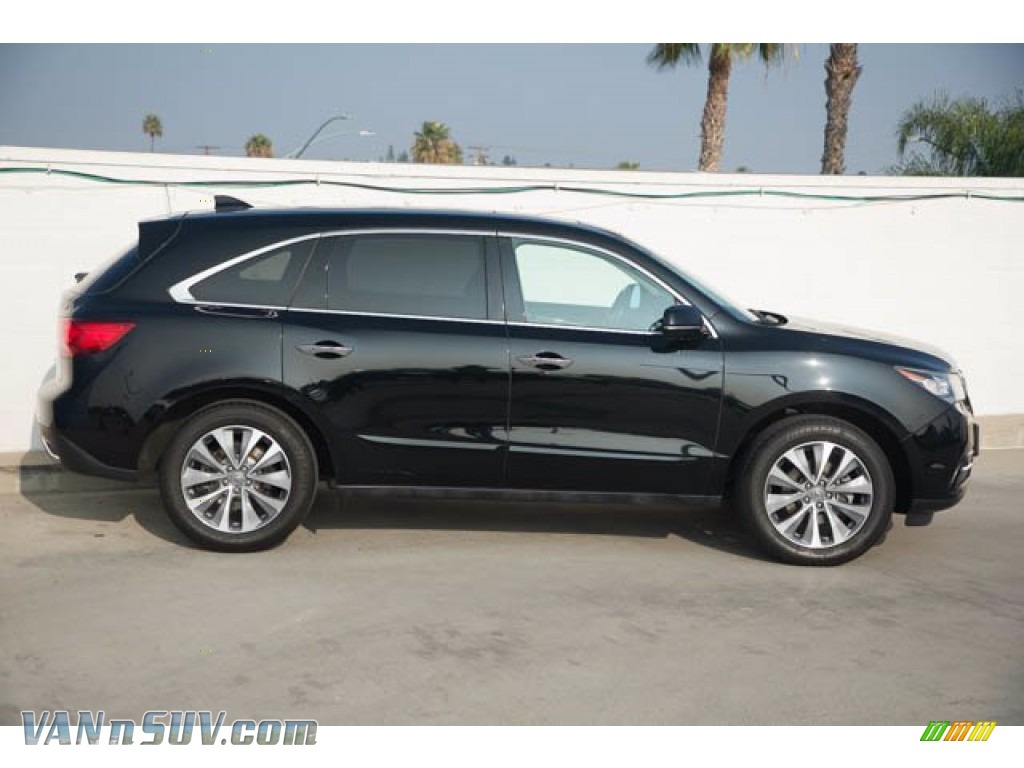 2014 MDX Technology - Crystal Black Pearl / Parchment photo #14