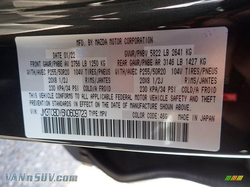 2022 CX-9 Grand Touring AWD - Machine Gray Metallic / Black photo #18