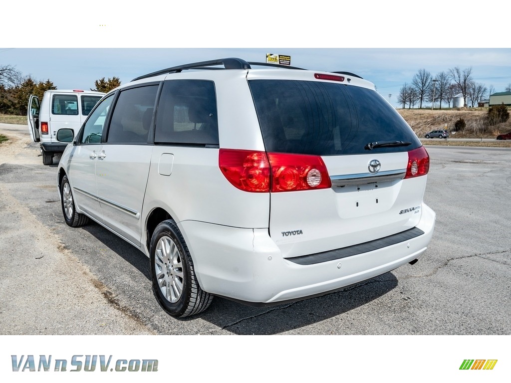 2008 Sienna XLE AWD - Arctic Frost Pearl / Stone photo #6